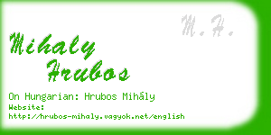 mihaly hrubos business card